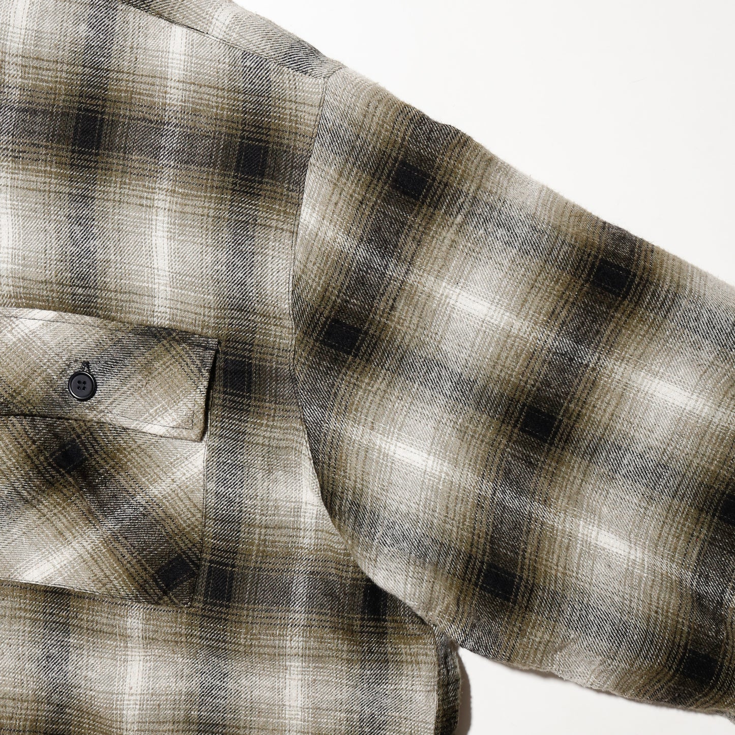 vintage ombre check hooded jacket