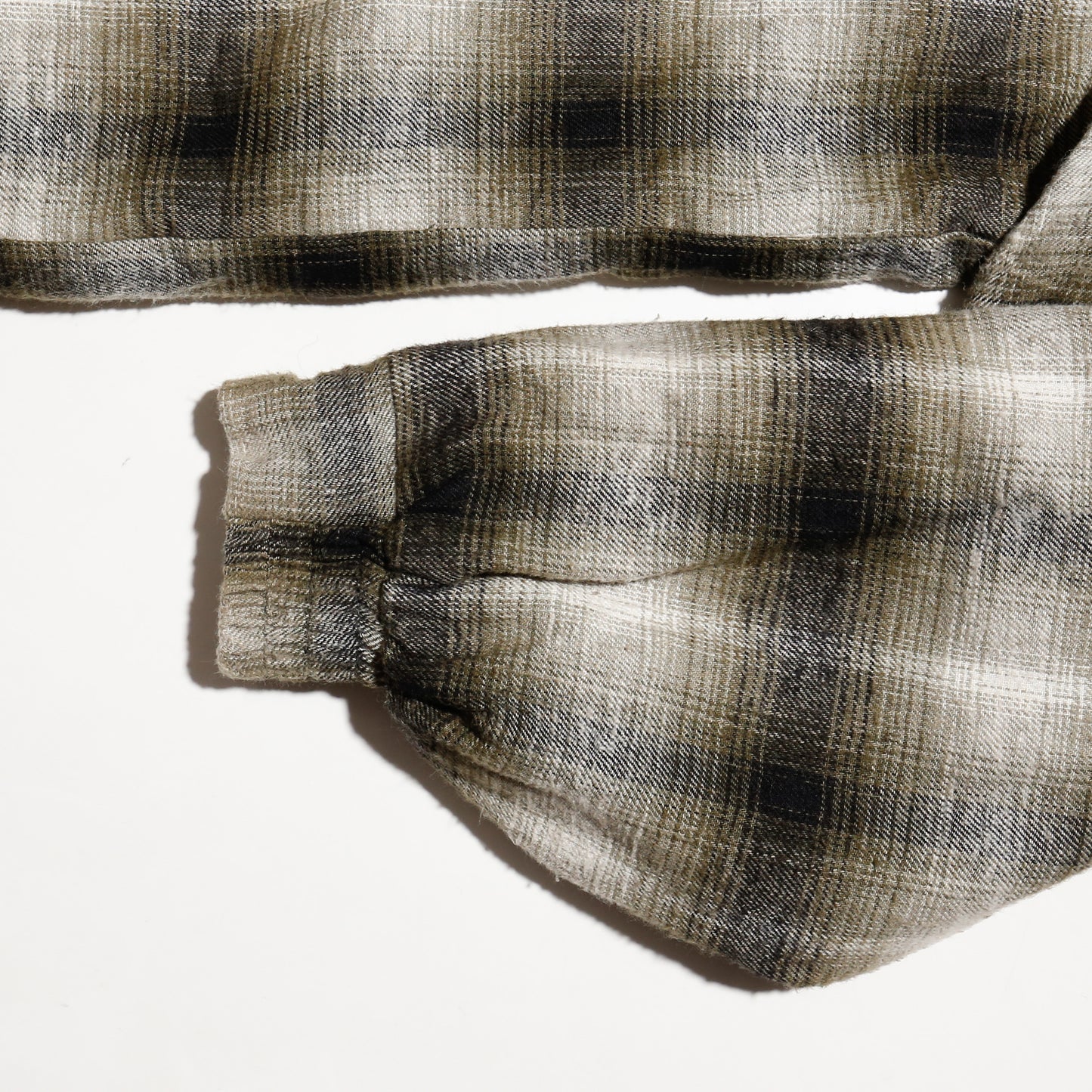 vintage ombre check hooded jacket