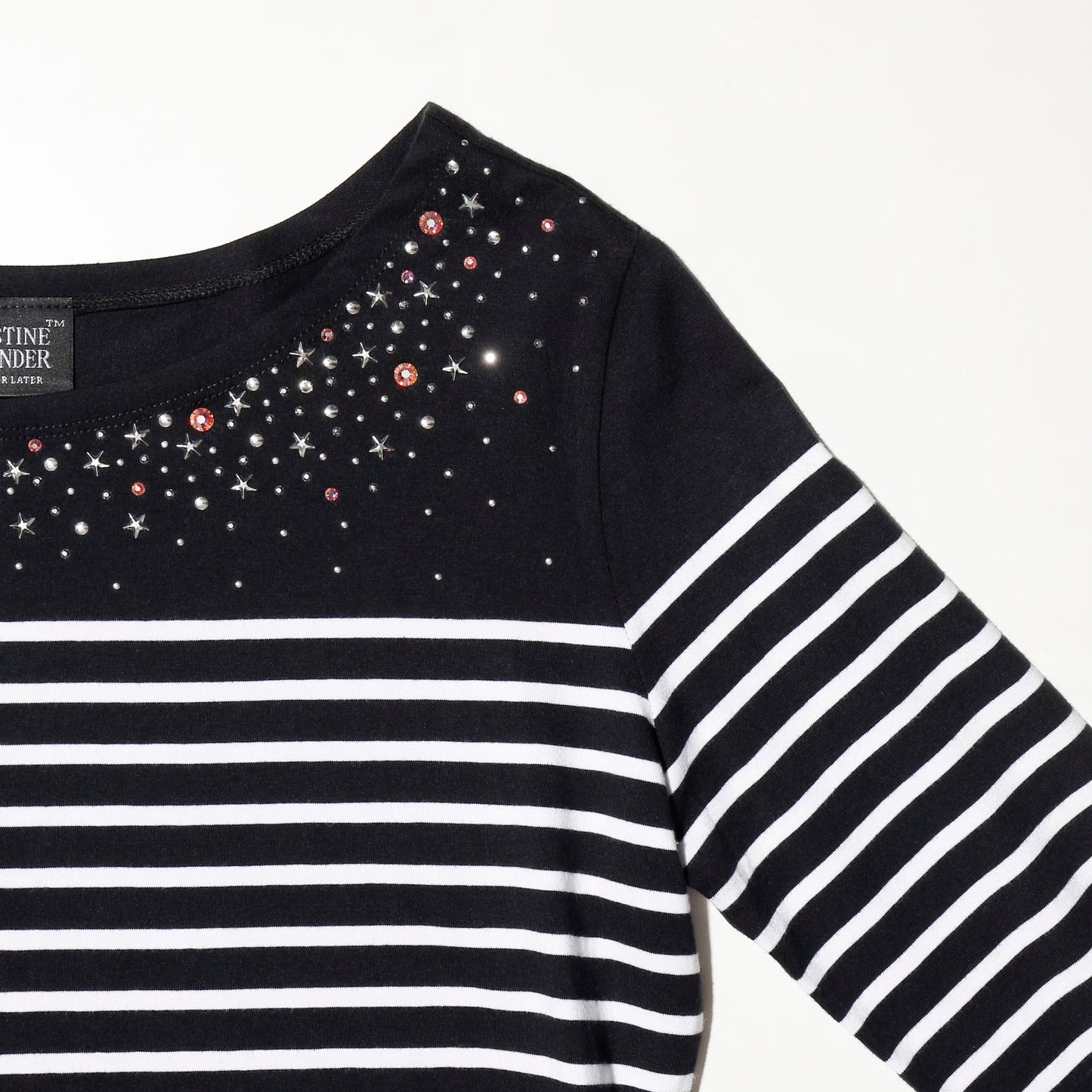 vintage star scatter border l/s