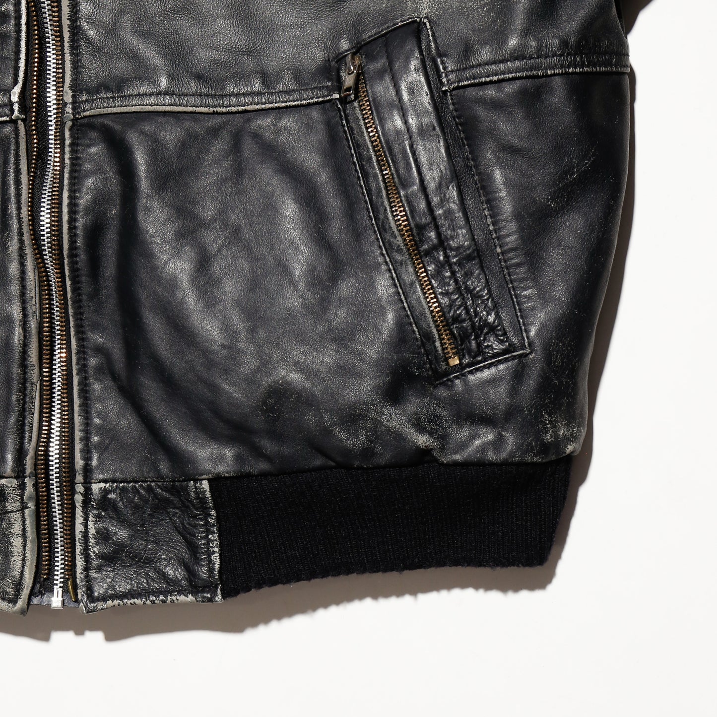 vintage 90's the crow cast crew leather bomber jacket