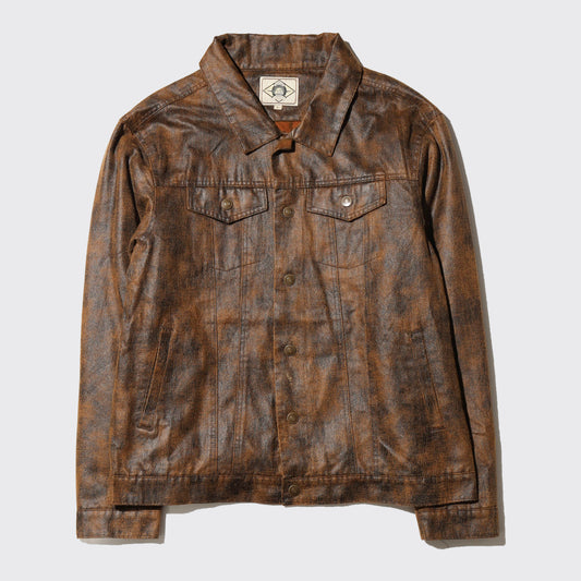 vintage dust coating truker jacket, with corduroy check liner