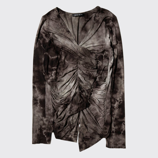 vintage acid ruched cut sew