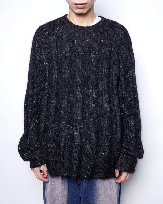 vintage lame textured mohair sweater