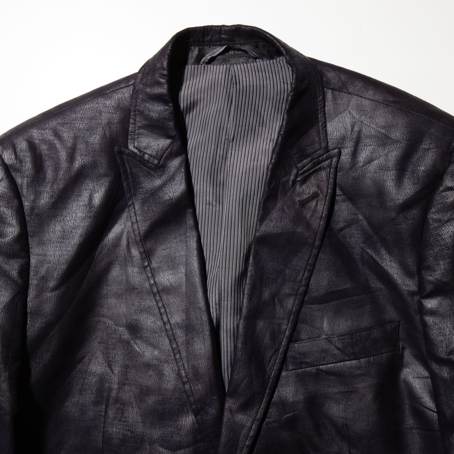 vintage broken faux leather spencer jacket