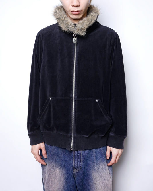 vintage 00's Michael Kors fur collar velour jacket