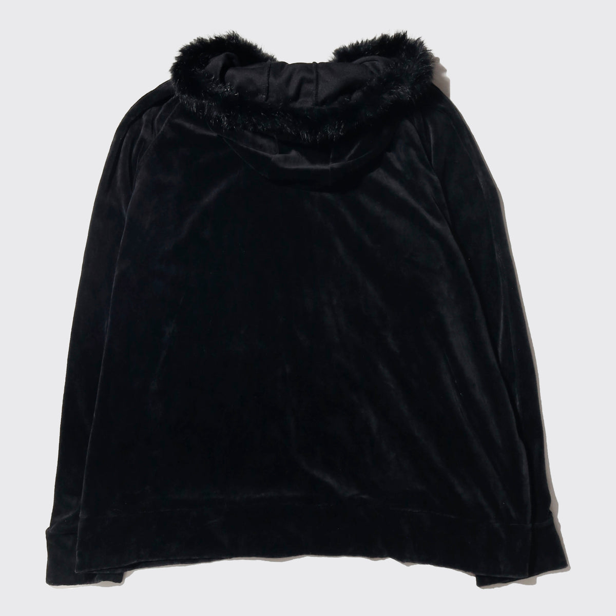 vintage fur velour hoodie