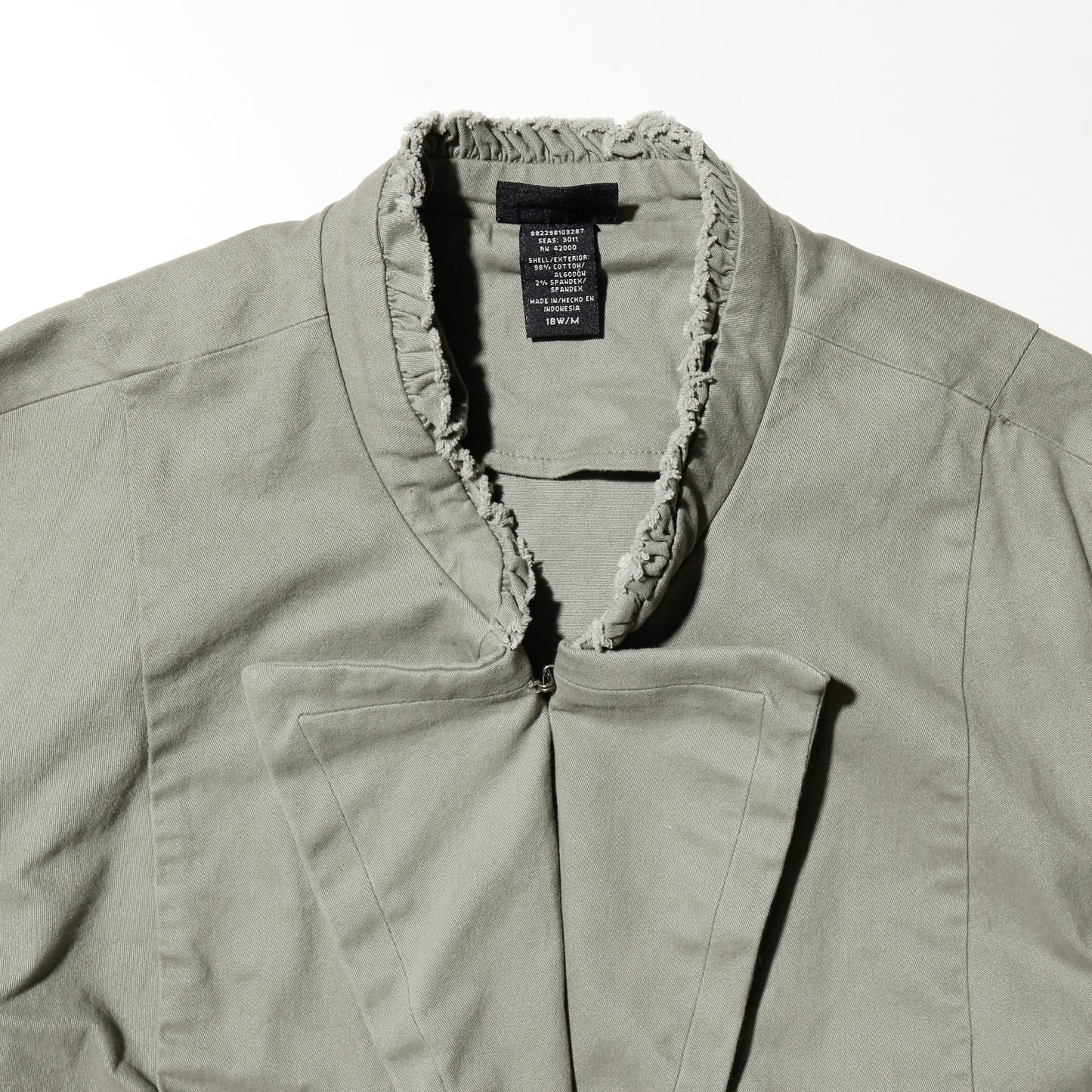 vintage cropped open swing cotton jacket