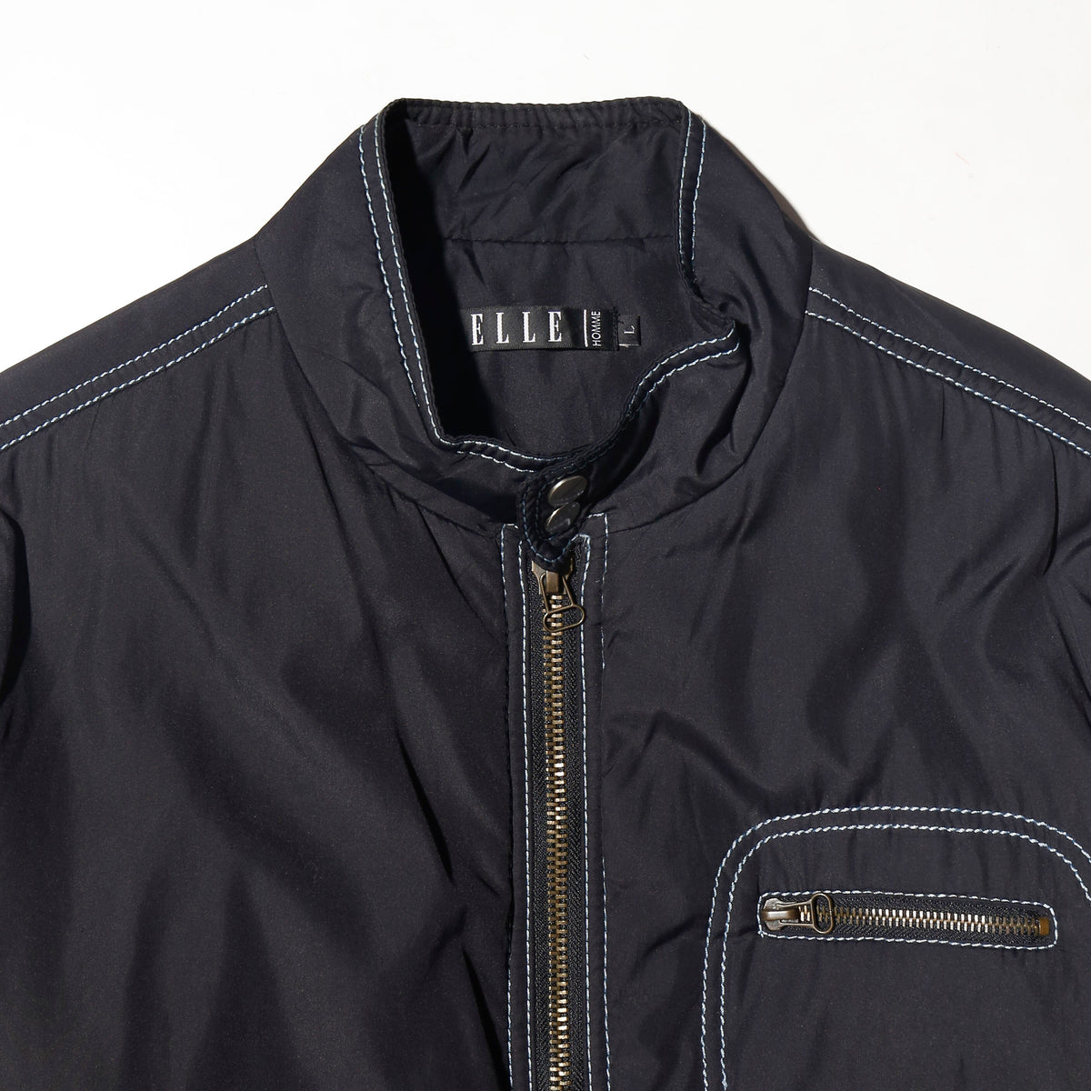 vintage elle homme stitched riding jacket