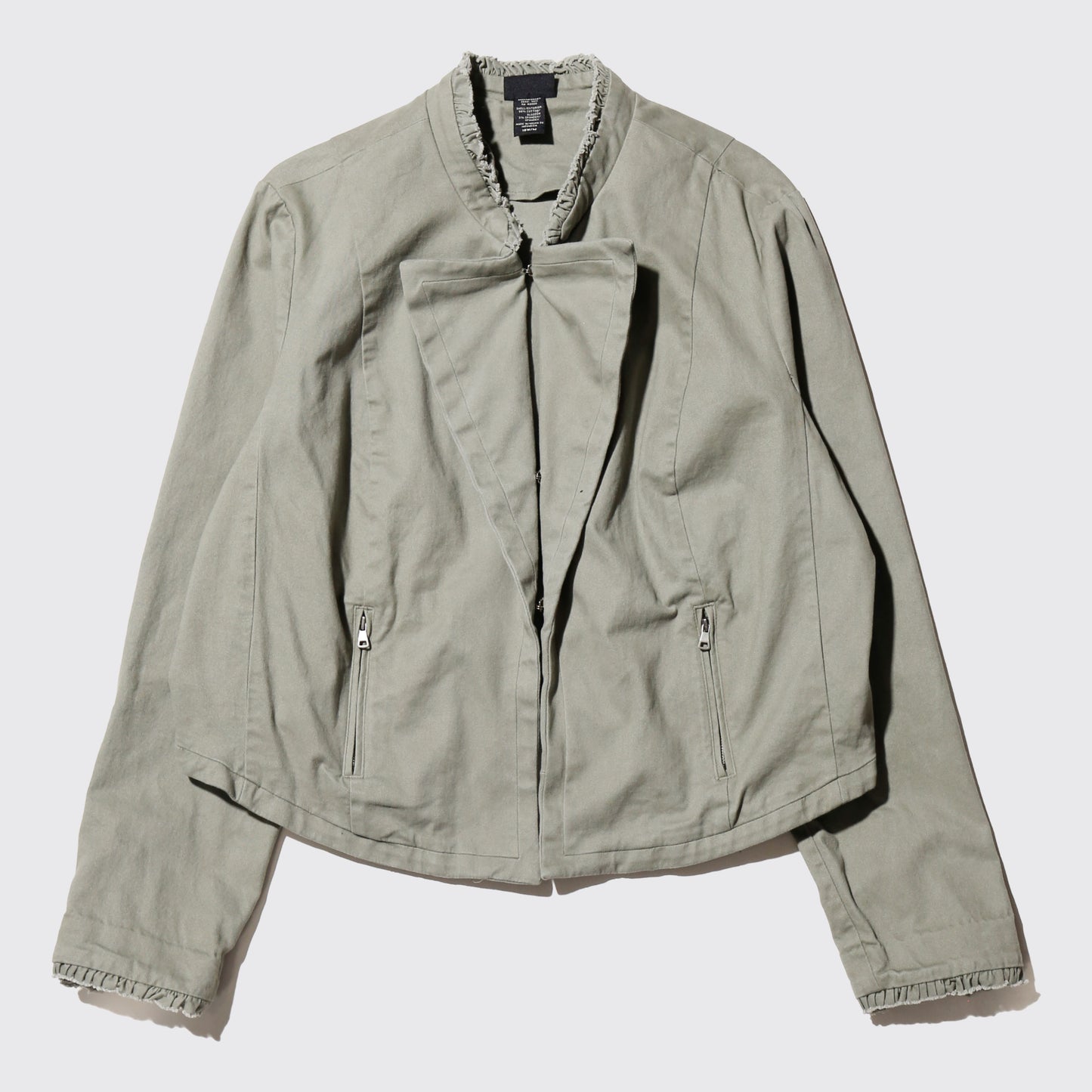vintage cropped open swing cotton jacket