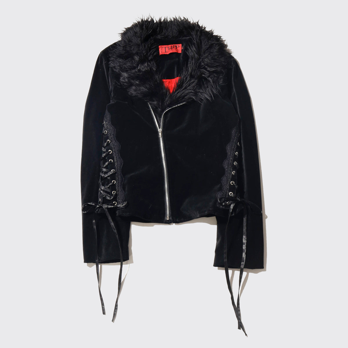 vintage tripp nyc fur velvet riders jacket