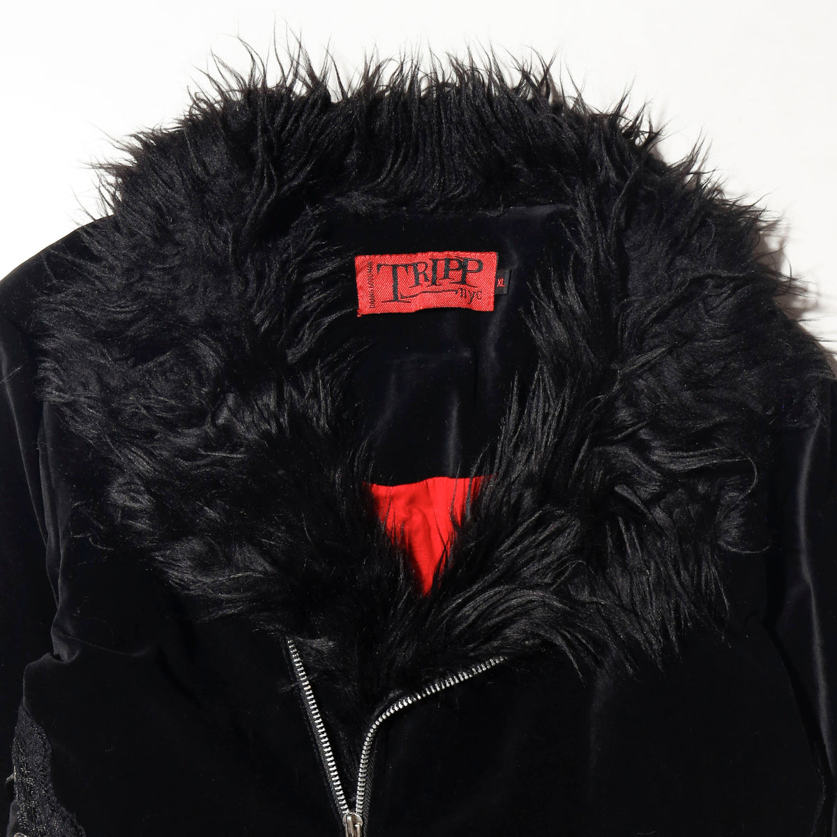 vintage tripp nyc fur velvet riders jacket
