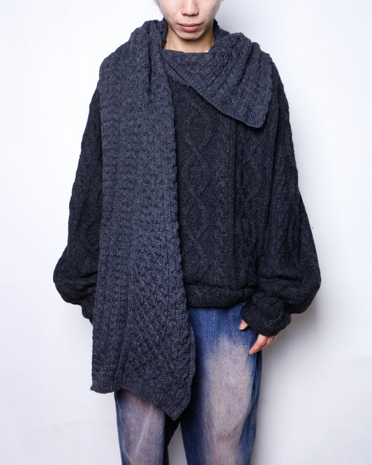 *one-off with muffler fisherman sweater