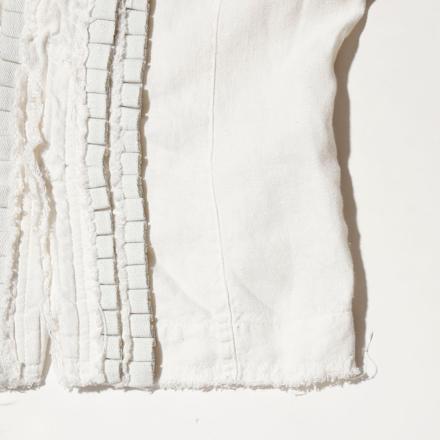 vintage euro frilled linen jacket
