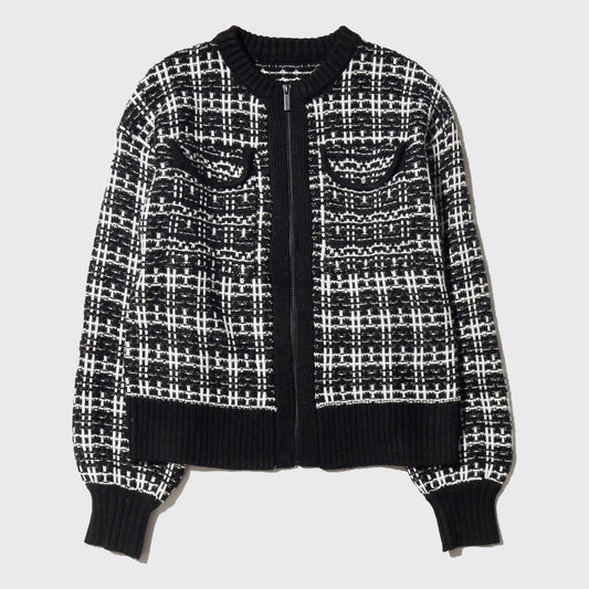 vintage cropped knit chanel jacket
