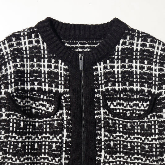 vintage cropped knit chanel jacket