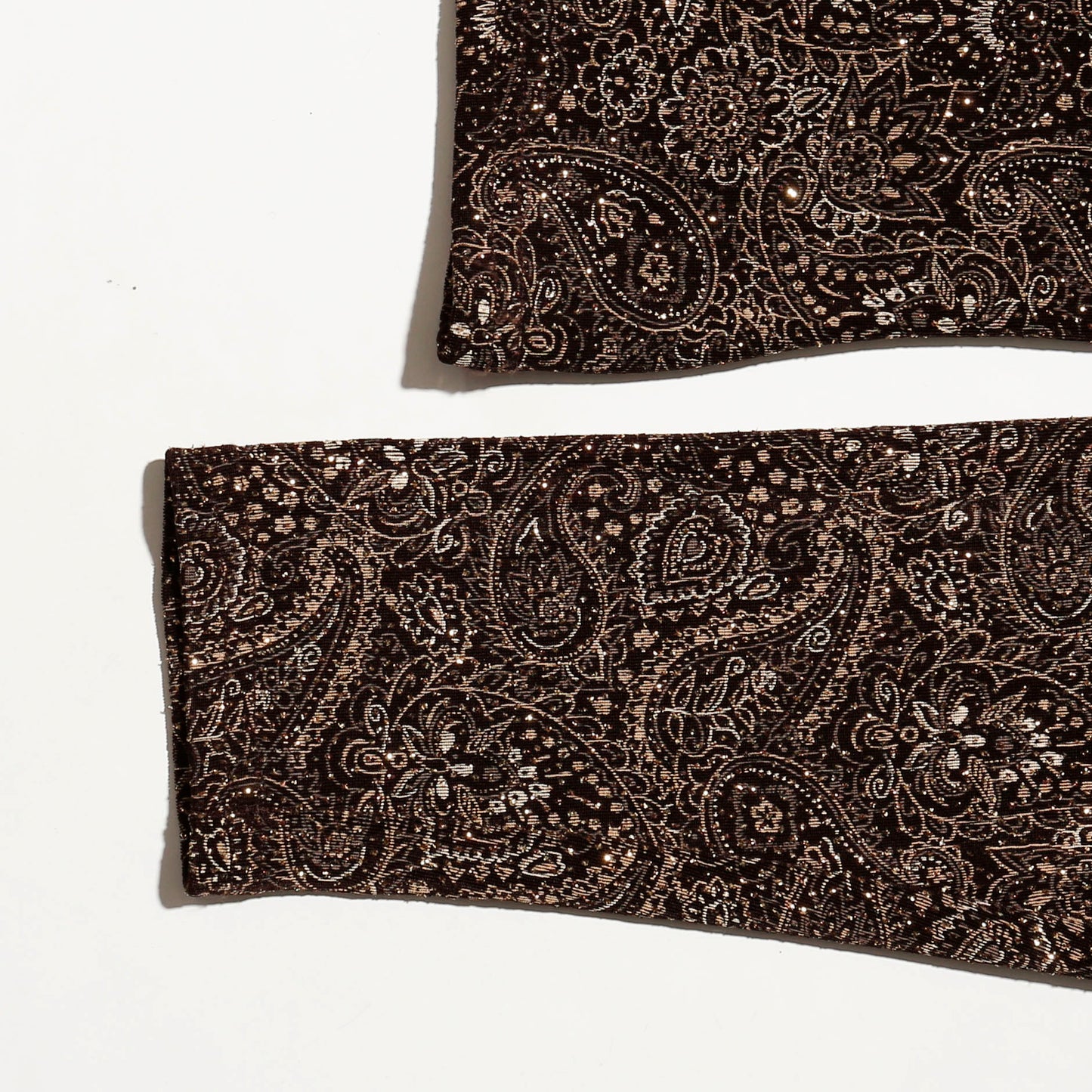 vintage switched collar shinny paisley jacket