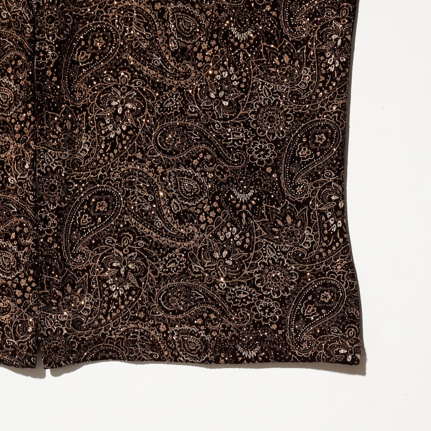 vintage switched collar shinny paisley jacket