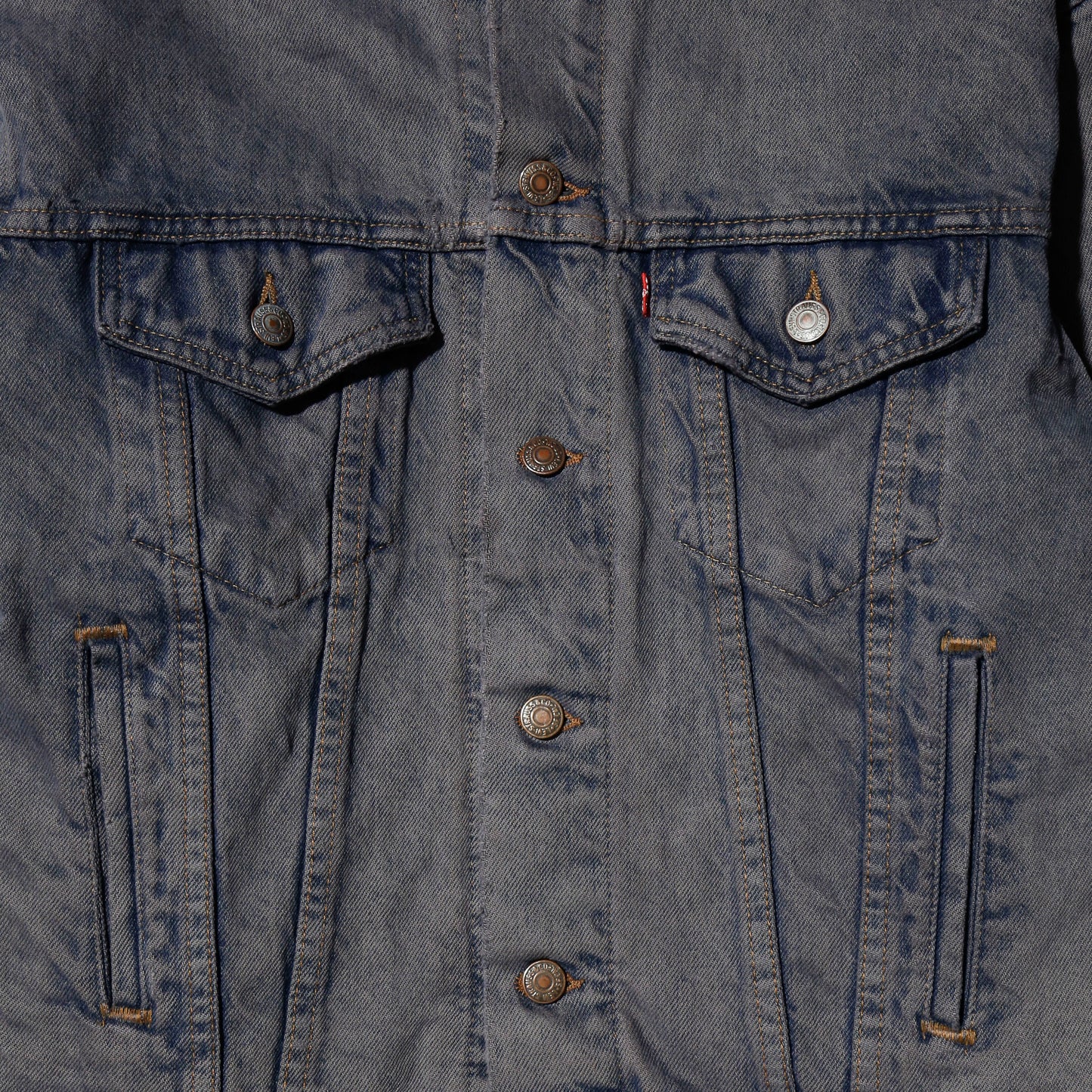*one-off repaired fringe zipped trucker jacket
