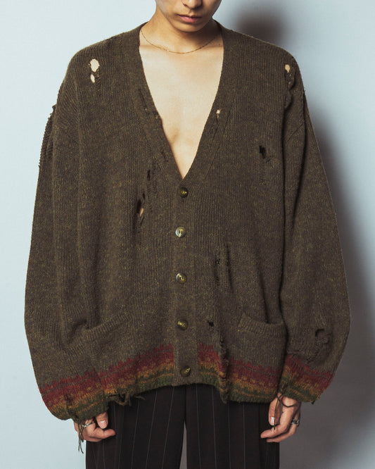 vintage broken wide folklore cardigan