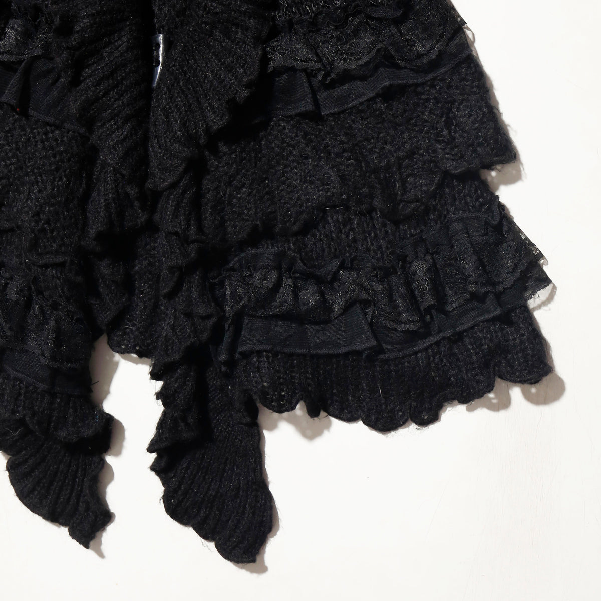 vintage ruffle knit dress cardigan