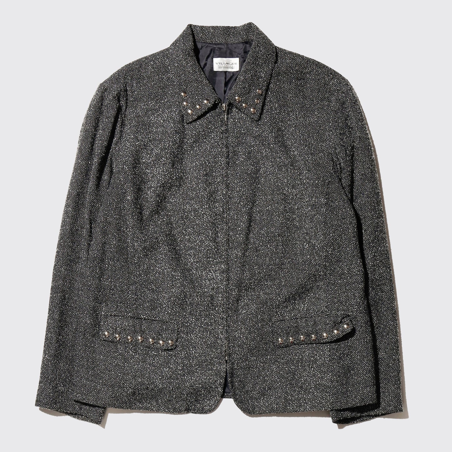 vintage studs jacquard jacket