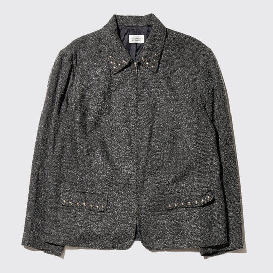 vintage studs jacquard jacket
