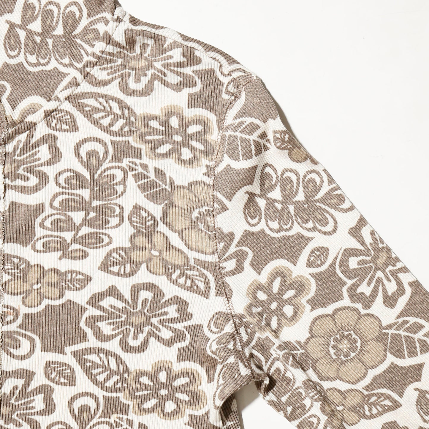 vintage cropped floral hoodie
