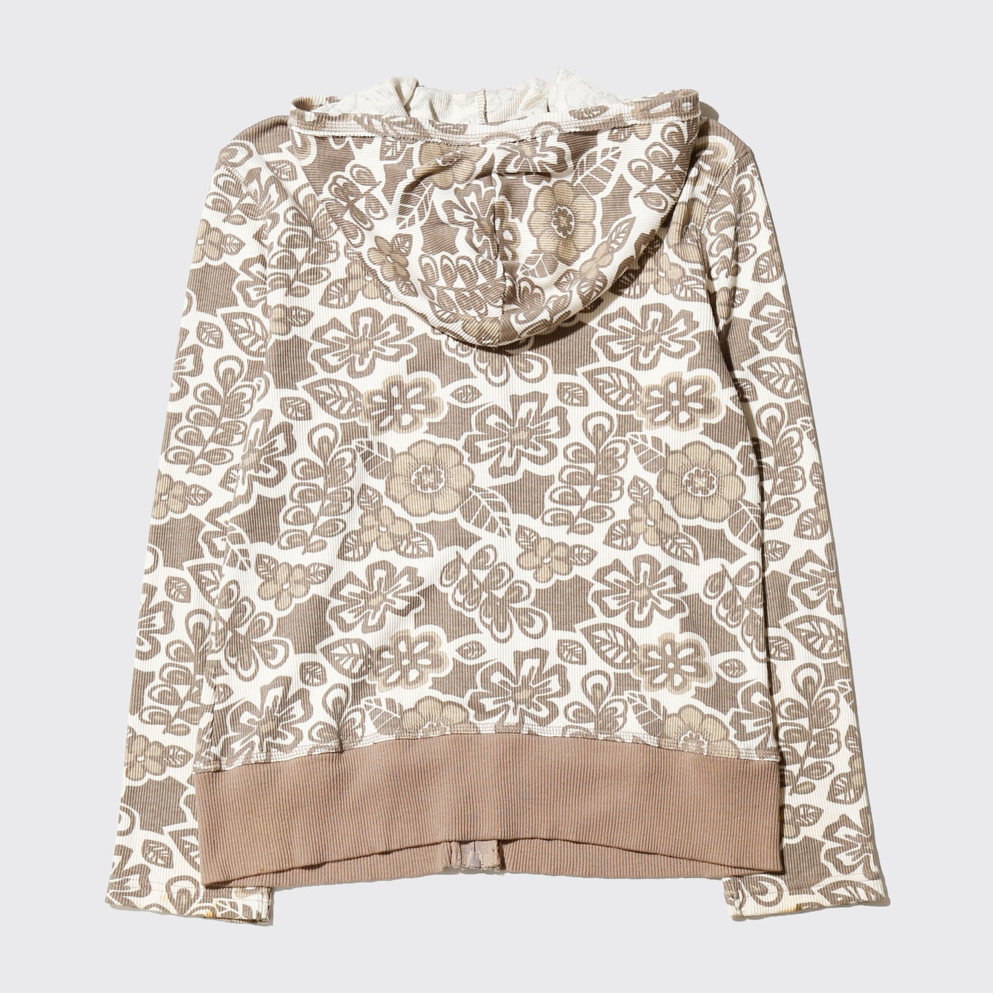 vintage cropped floral hoodie