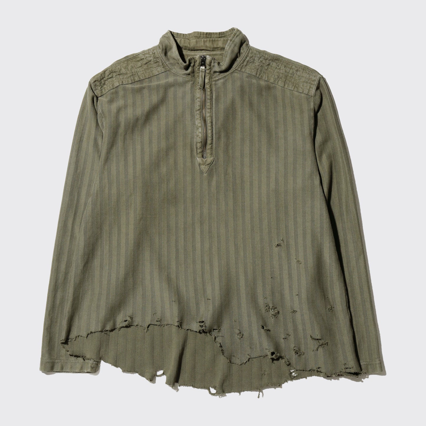 *one-off broken half zip pullover