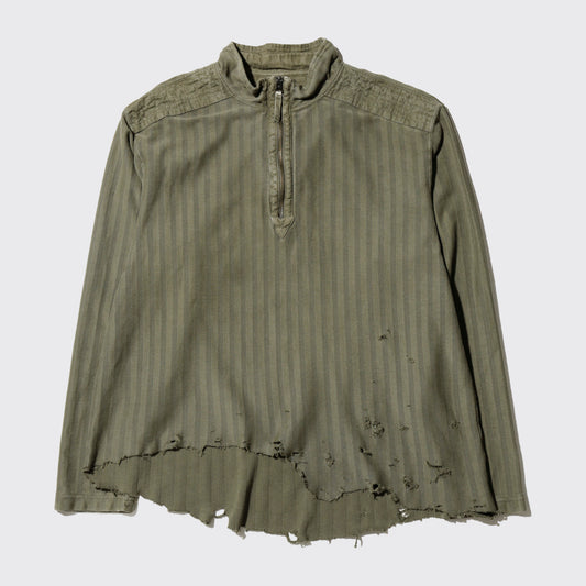 *one-off broken half zip pullover