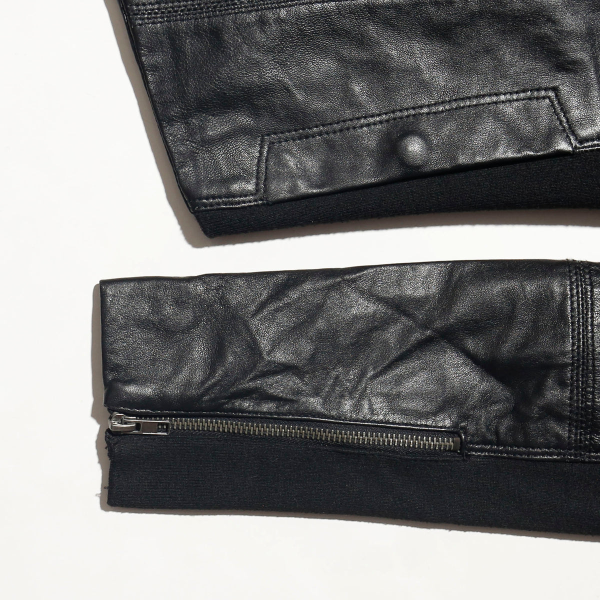 vintage mango high neck cropped leather jacket