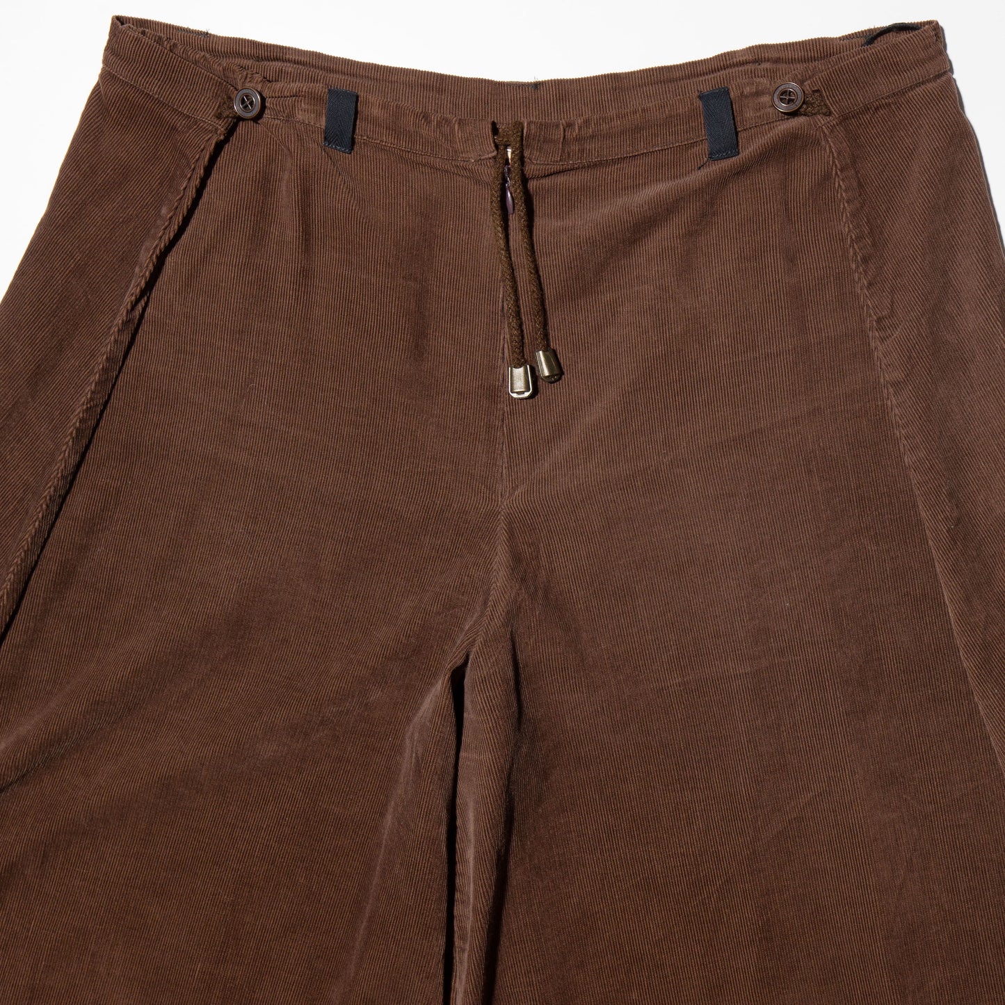 vintage wrap corduroy wide trousers