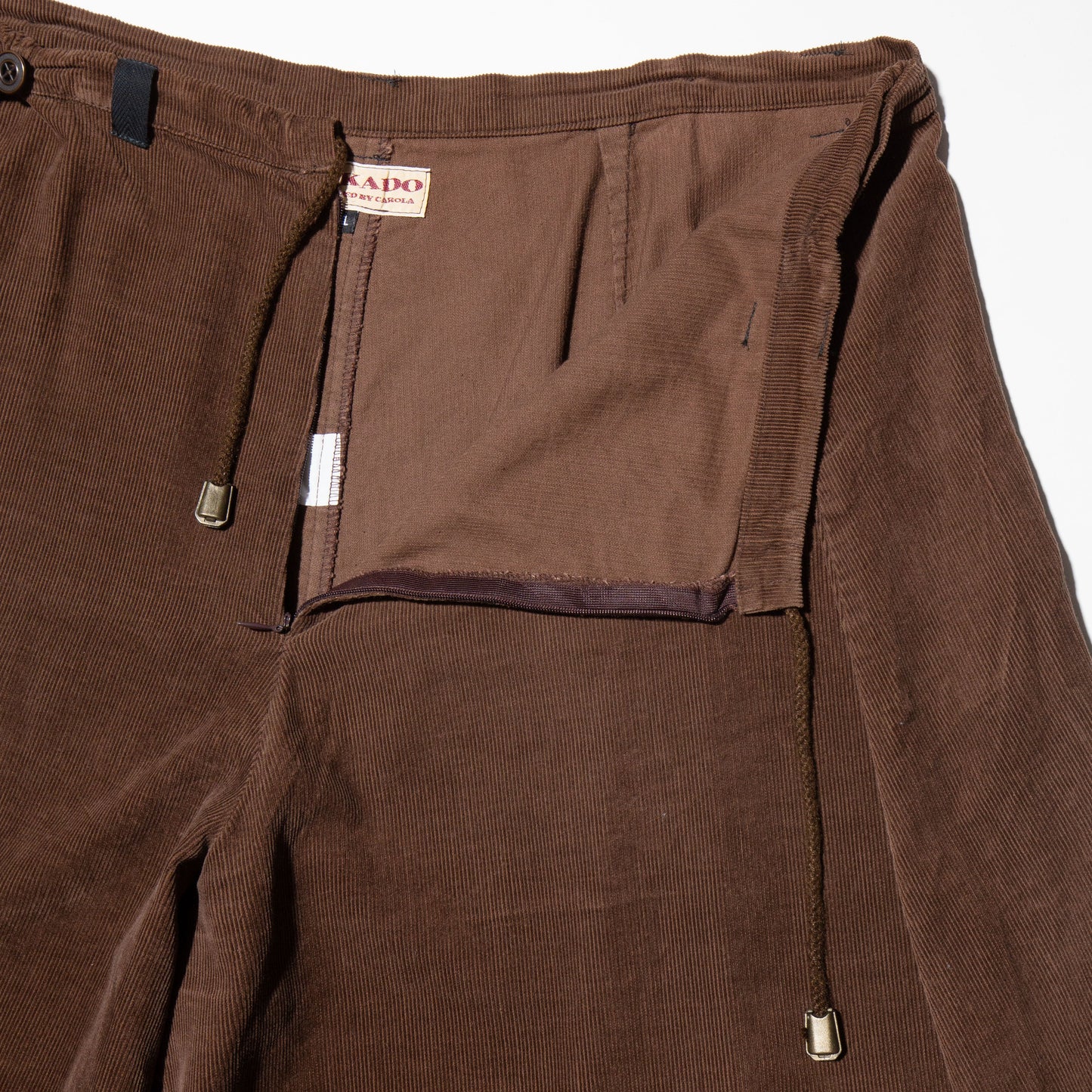 vintage wrap corduroy wide trousers