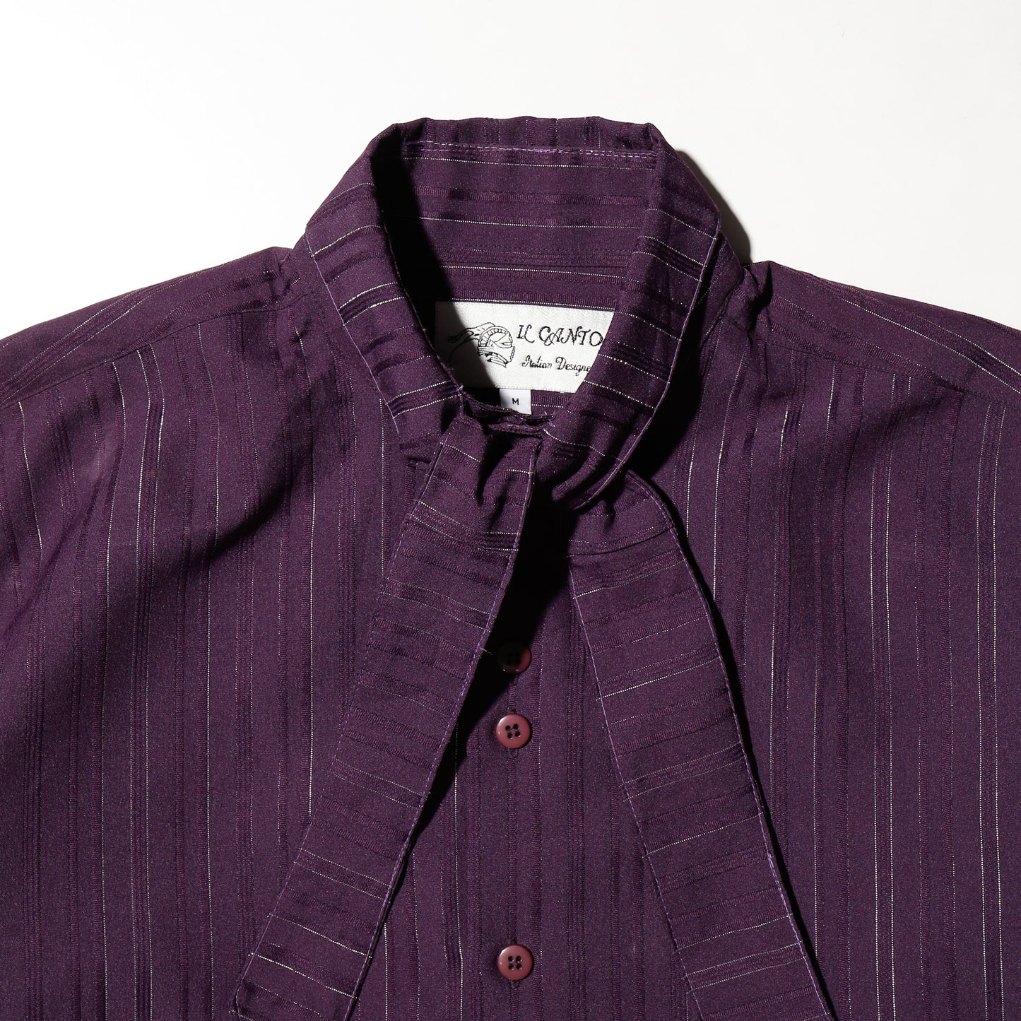 *one-off cropped bowtie stripe shirt