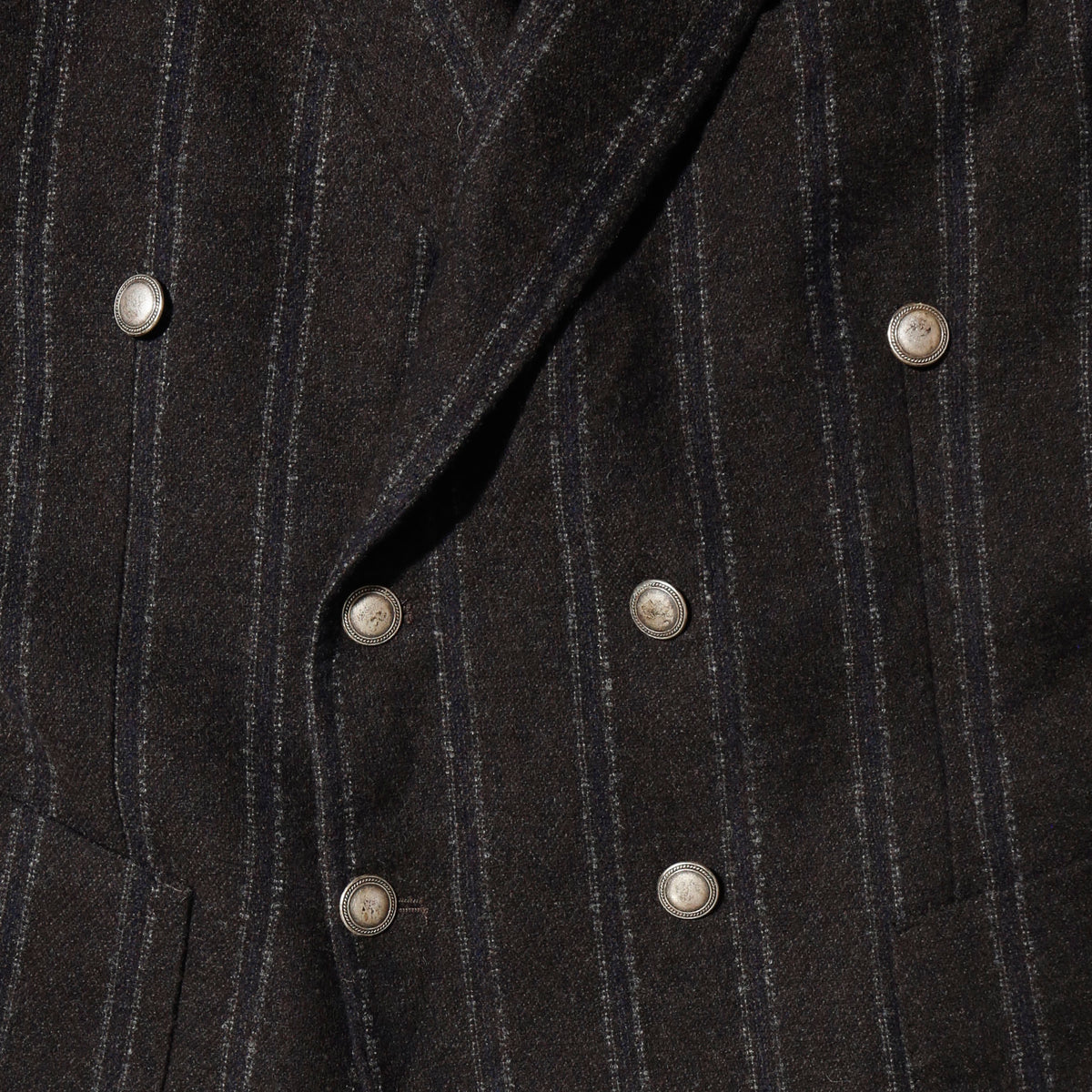 vintage euro stripe double breasted wool blazer