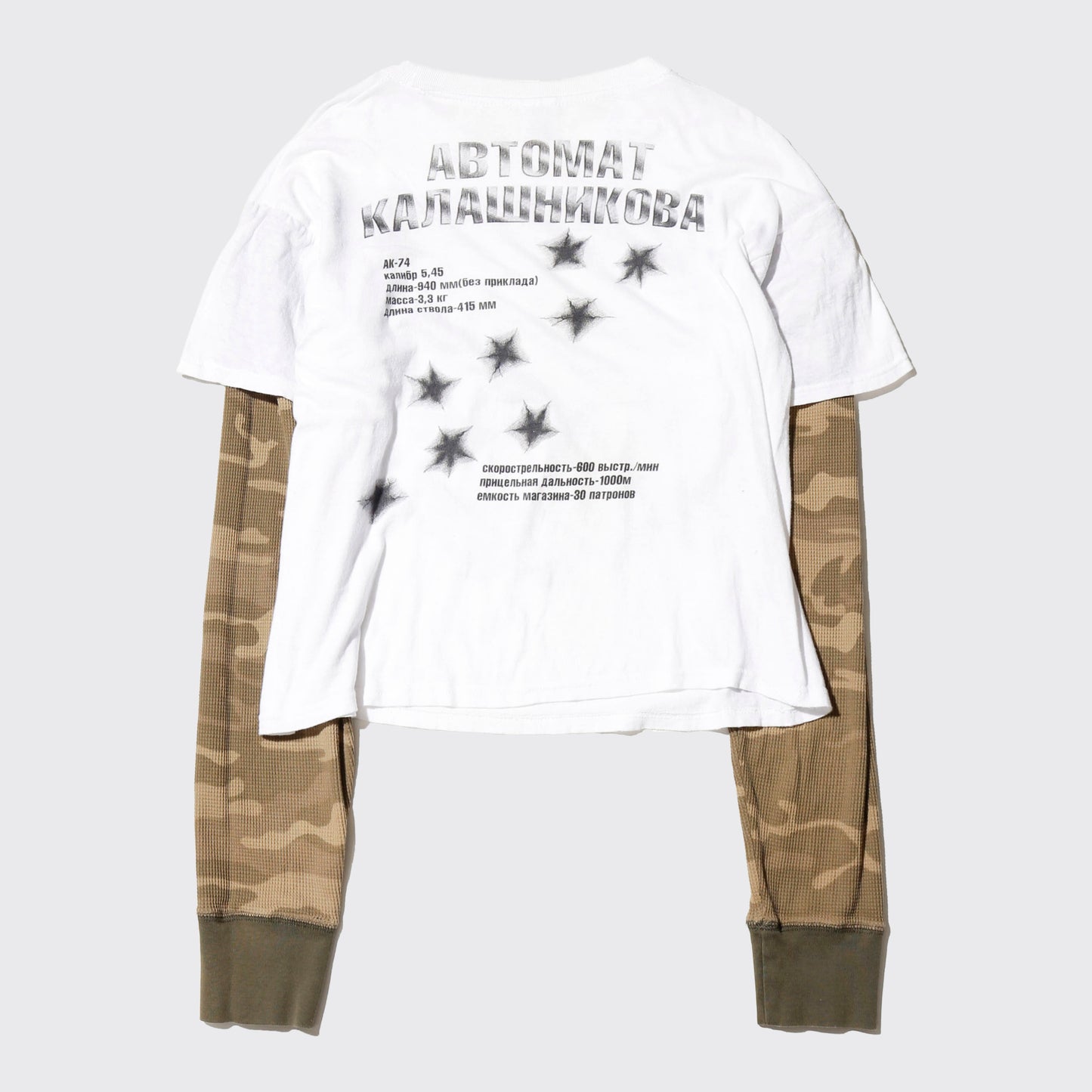 *one-off cropped hybrid l/s