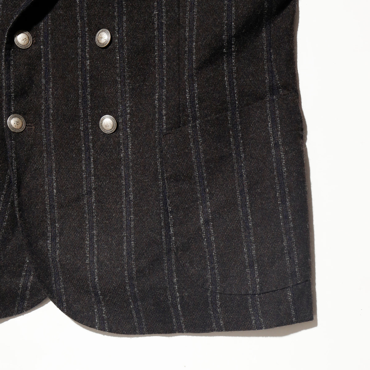 vintage euro stripe double breasted wool blazer