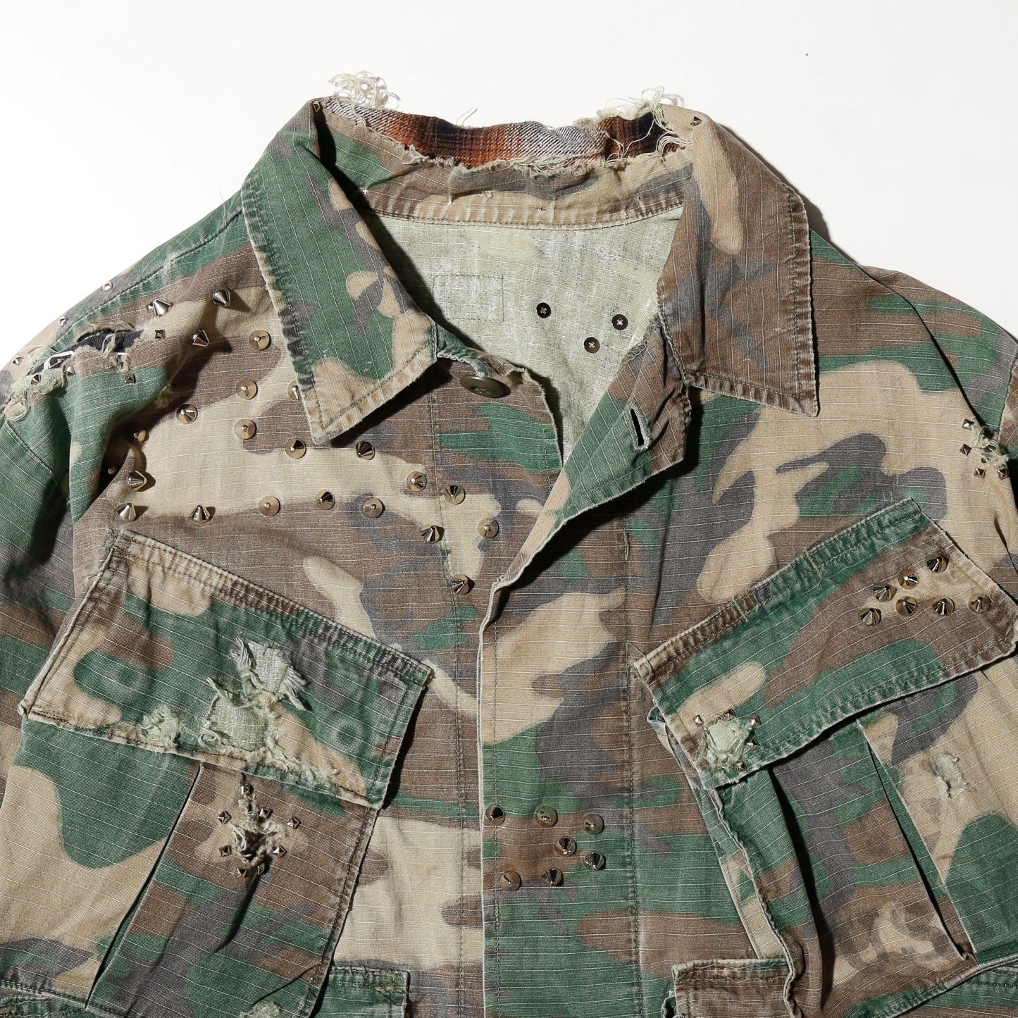 *one-off us army studs broken jungle fatigue jacket