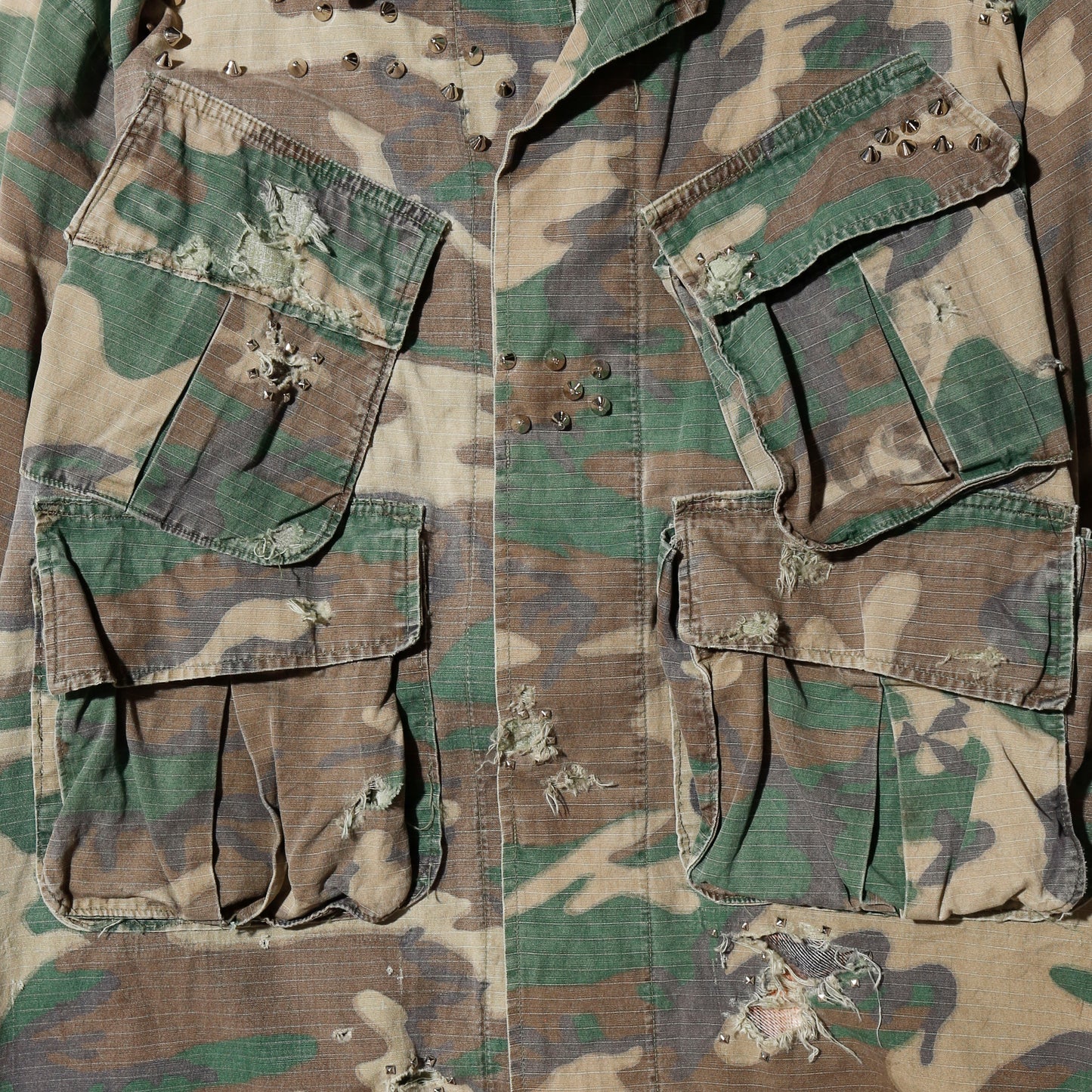 *one-off us army studs broken jungle fatigue jacket