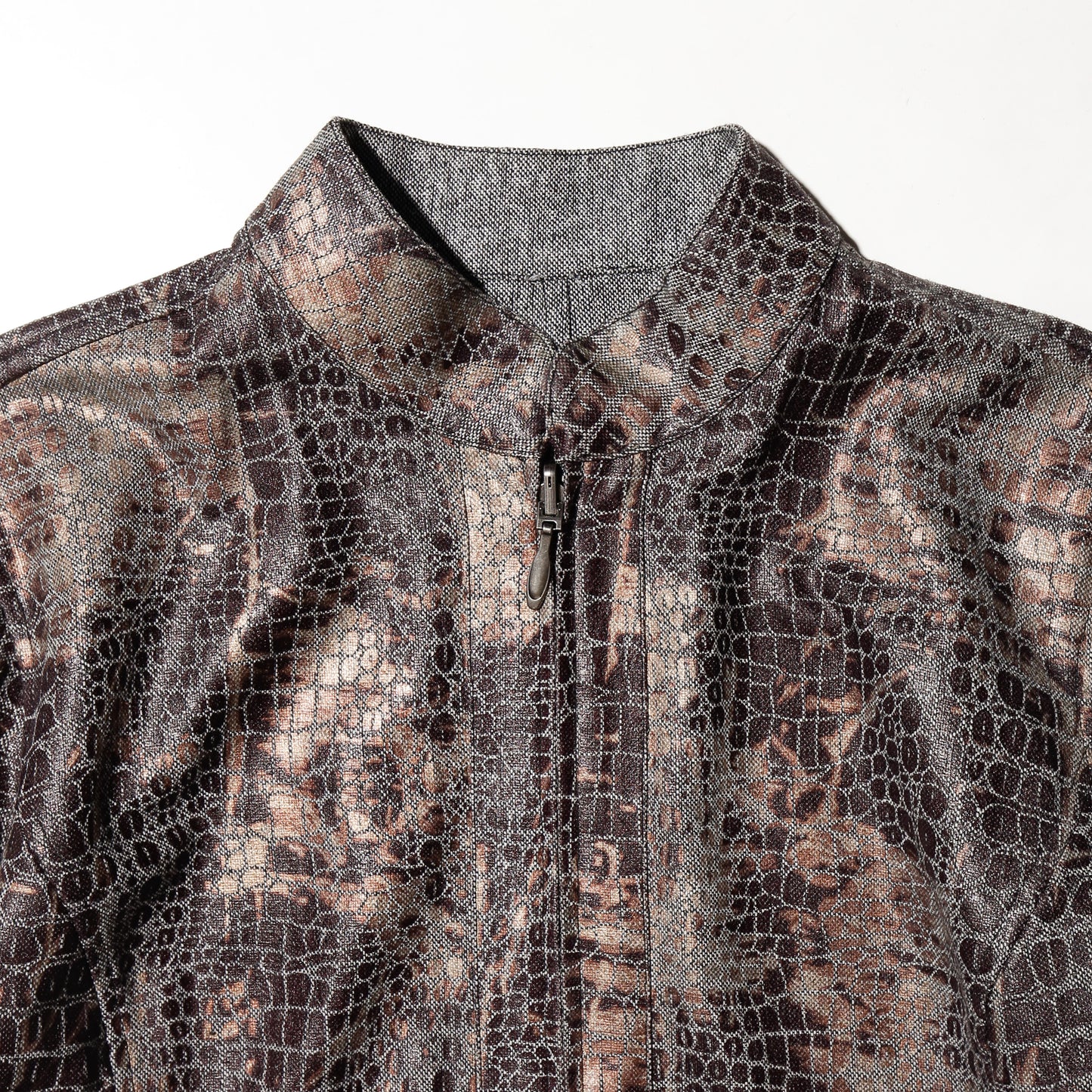 vintage chico's reversible metalic python jacket