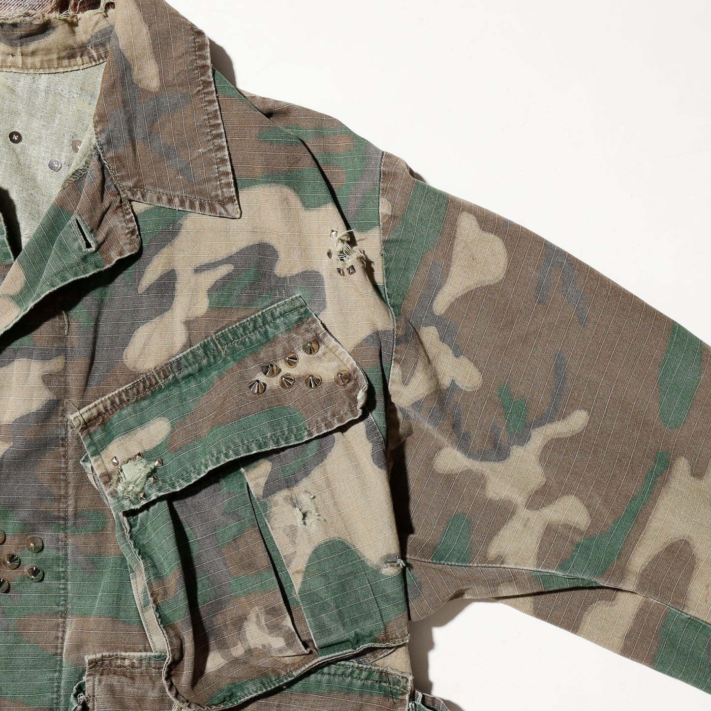 *one-off us army studs broken jungle fatigue jacket