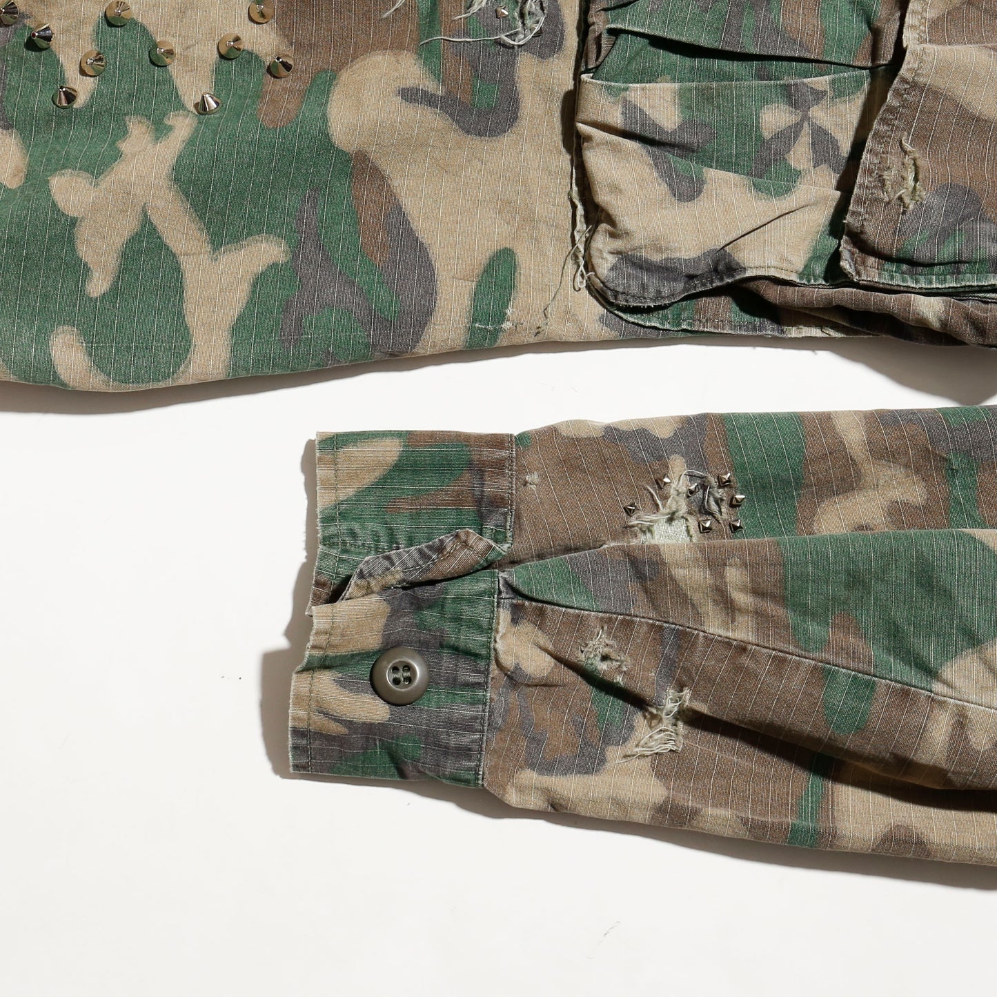 *one-off us army studs broken jungle fatigue jacket