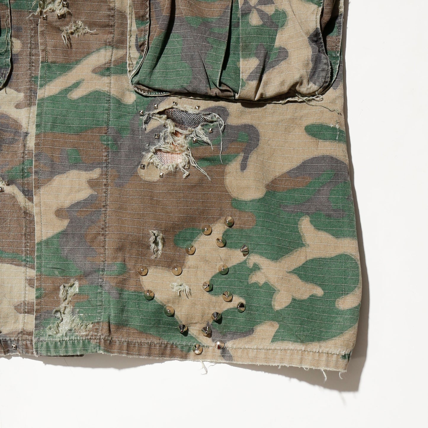 *one-off us army studs broken jungle fatigue jacket