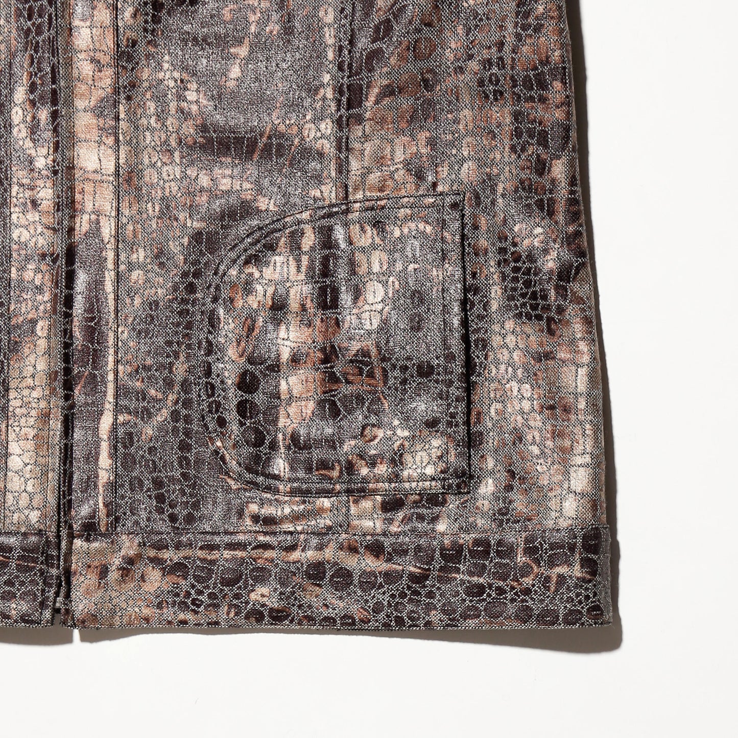vintage chico's reversible metalic python jacket