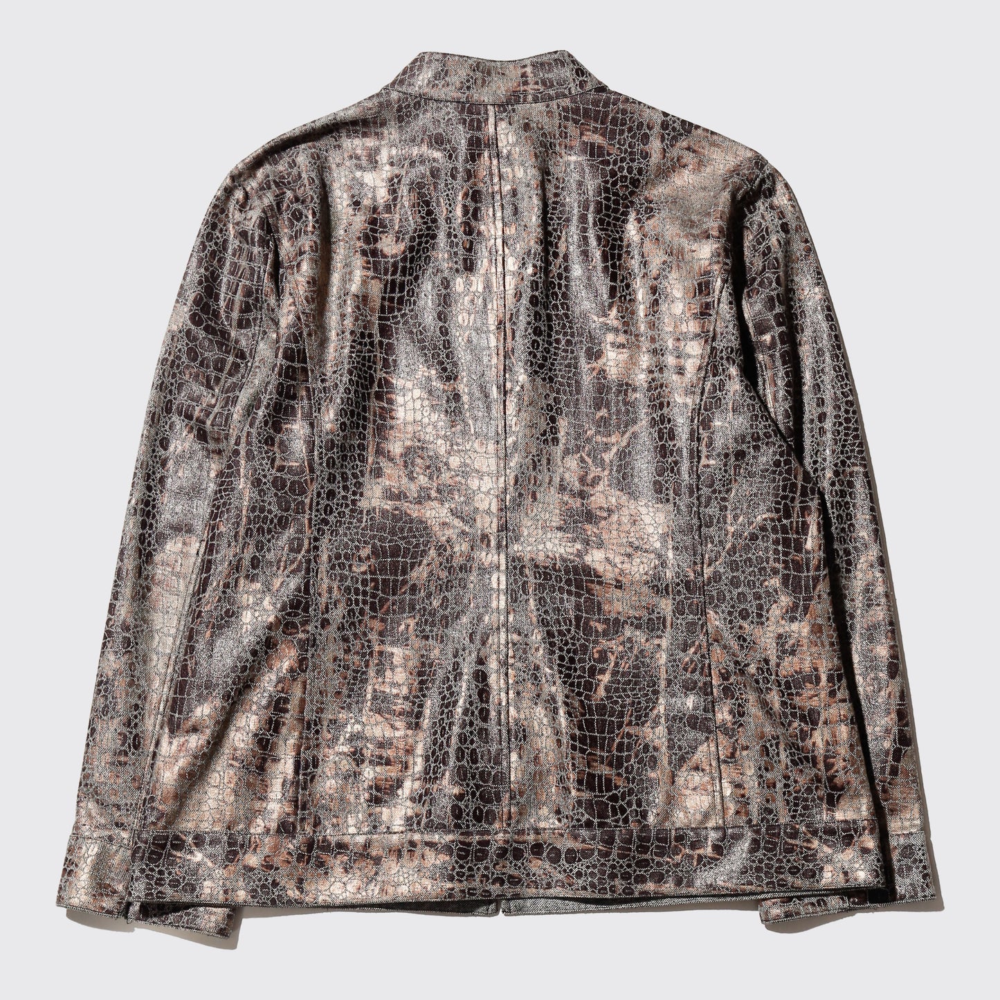vintage chico's reversible metalic python jacket