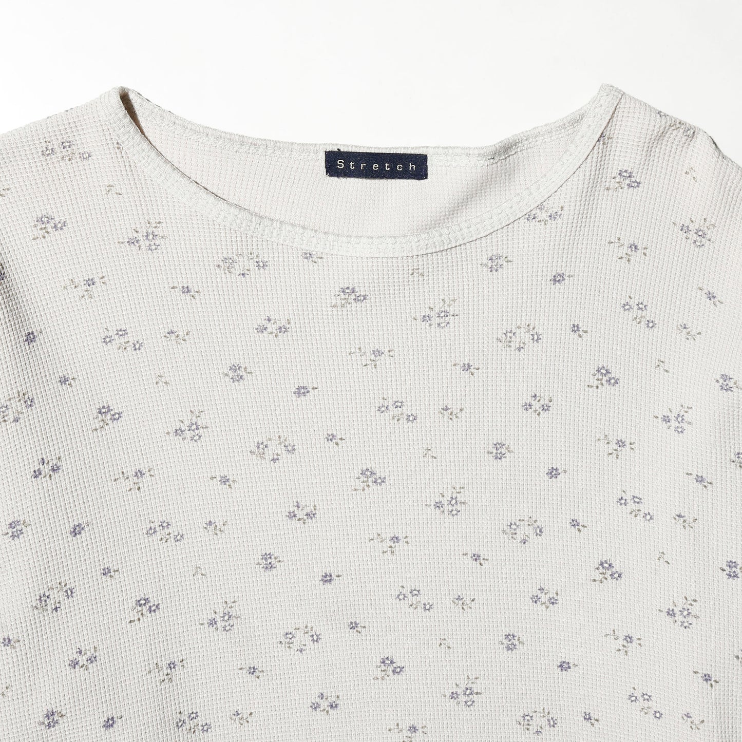 vintage cropped floral thermal cut sew