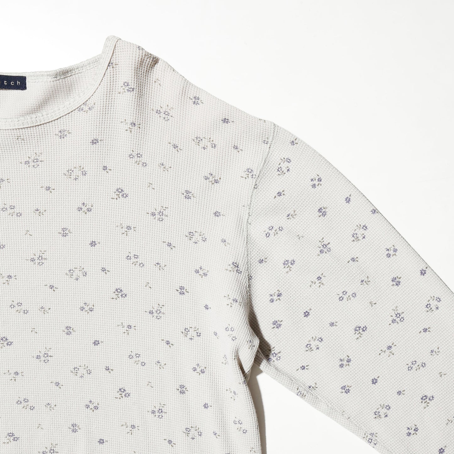vintage cropped floral thermal cut sew