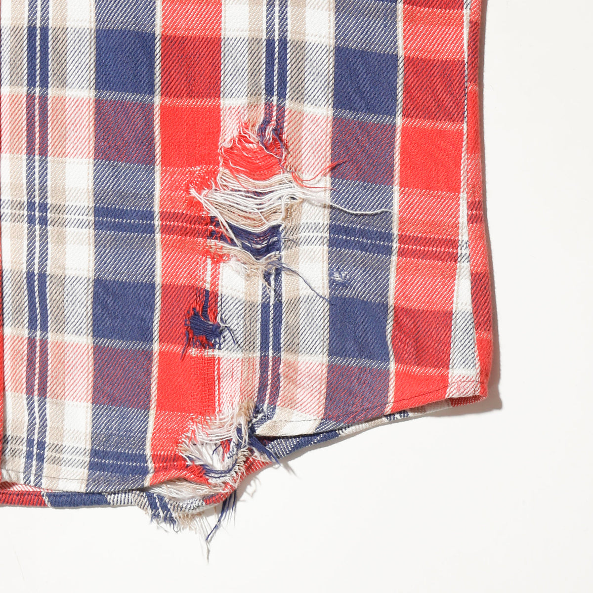 *one-off 80's five brothers broken flannel check shirt