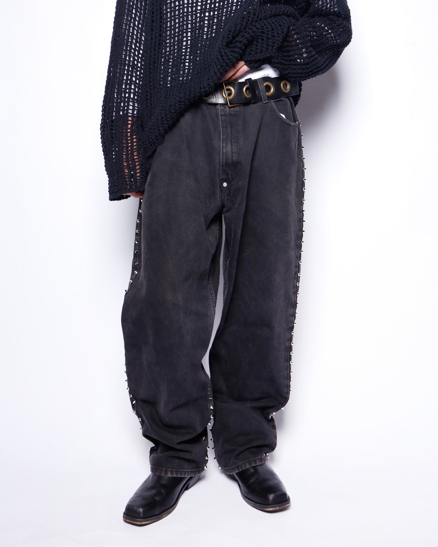 vintage sean john side studs baggy jeans