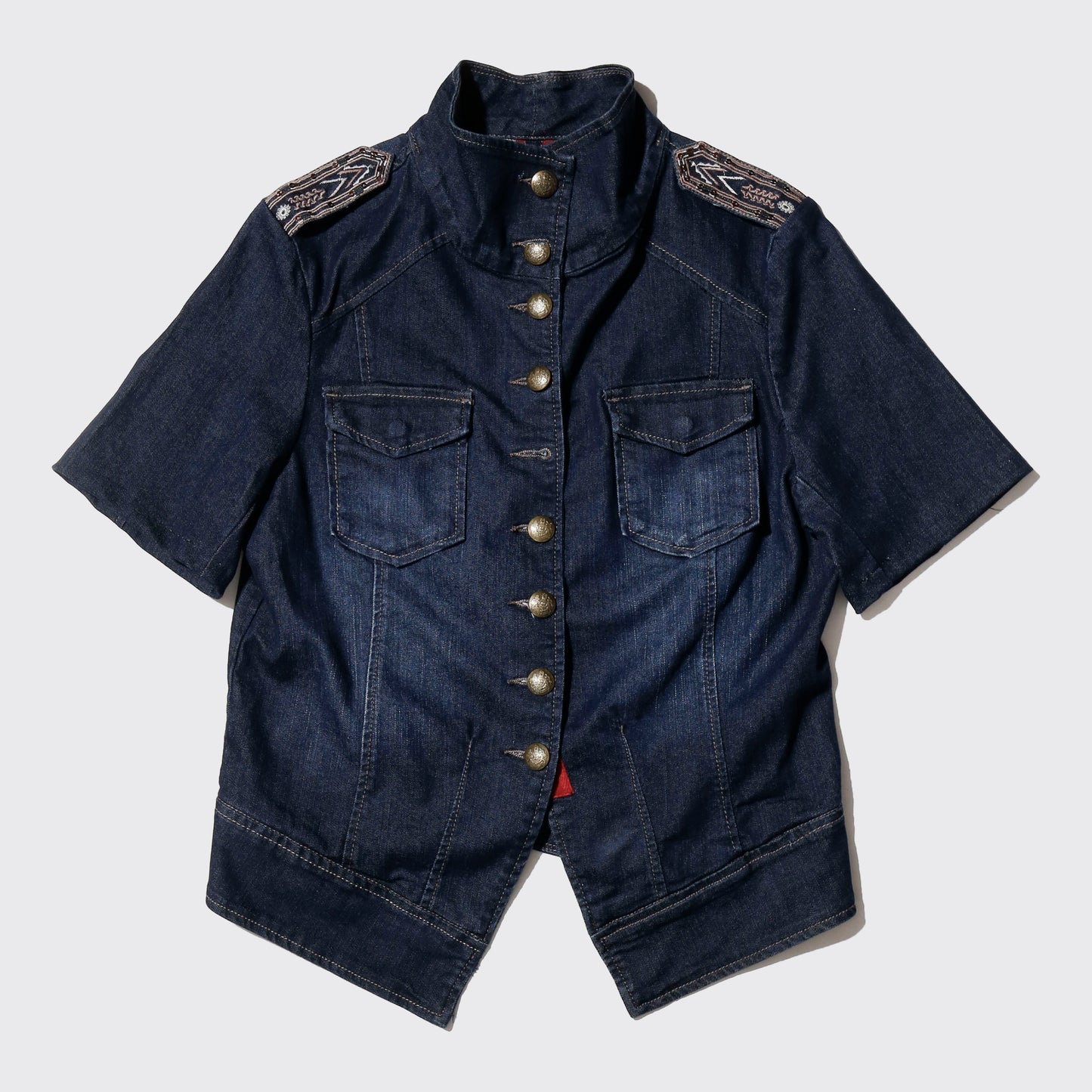 vintage denim officer h/s jacket